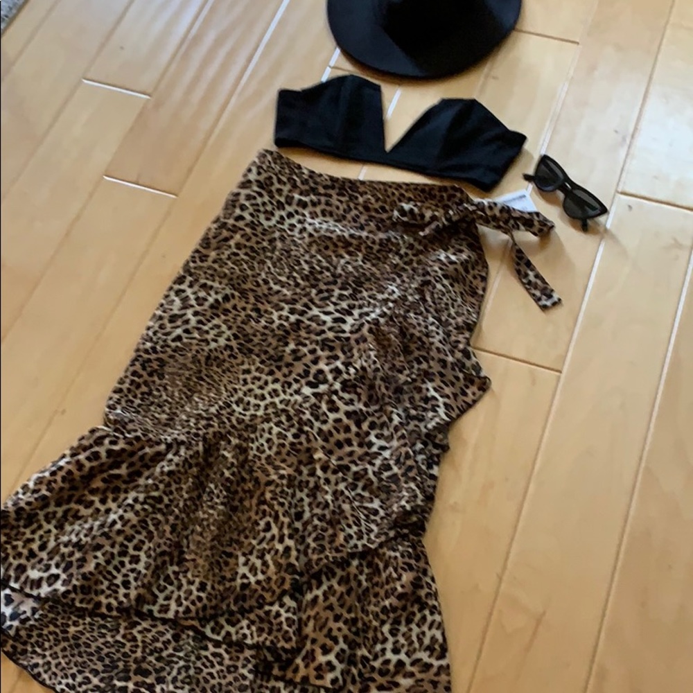 Cheetah Print Wrap-Around Maxi Skirt